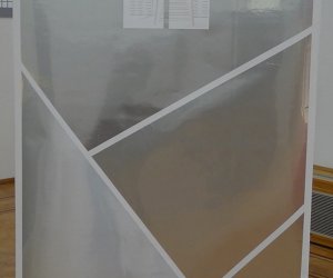 Iron door whit two rectangles 