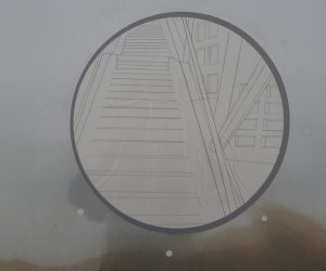 Iron door with circle 